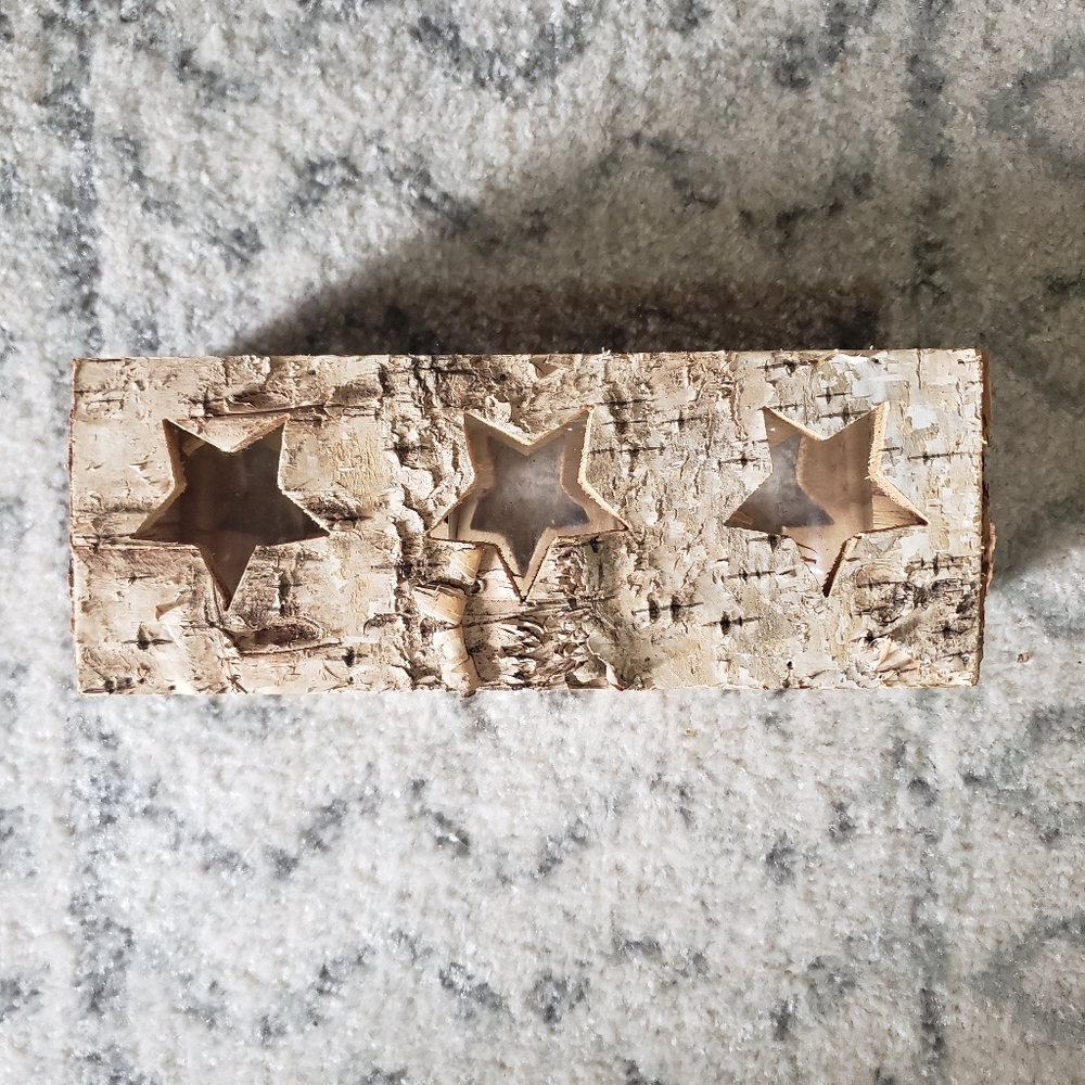 Primitive Cabin Country 3 Tea Light Candle Decor